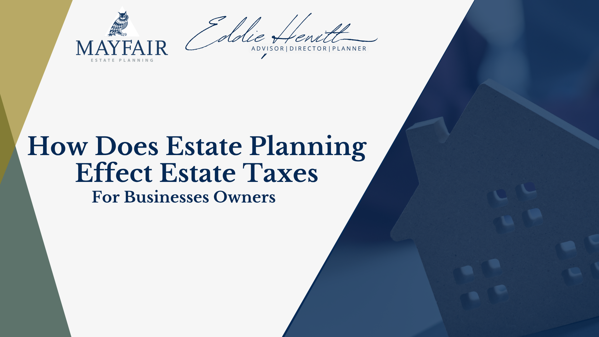 How does estate planning effect estate taxes for business owners